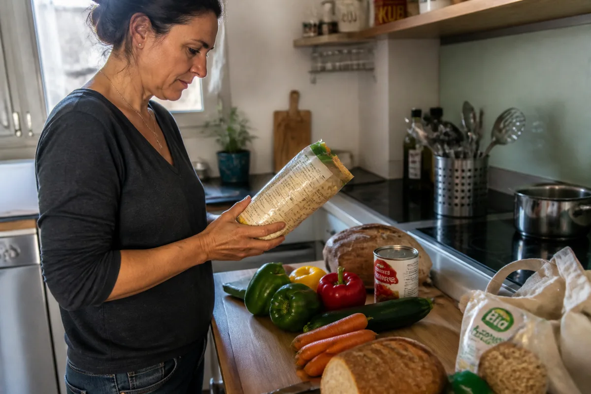 Lecture d'une étiquette alimentaire et comparaison des ingrédients selon la méthode 1 2 3 4